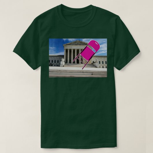 Vouwstoel voor het Hooggerechtshof Pink Front TShi T-shirt (Design voorkant)