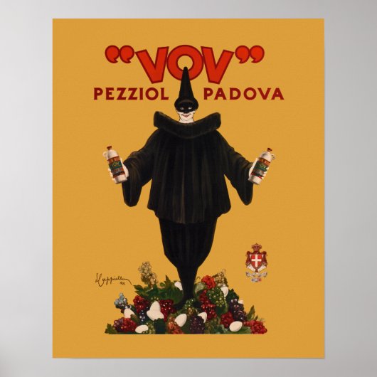"VOV" Pezziol Padova ~ 1922 ~ Leonetto Cappiello Poster (Voorkant)