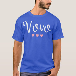 Vovo Portugese grootmoeder Cute Pink Hear T-shirt