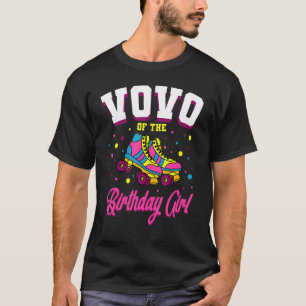 Vovo van de Schaatsen van de Birthday Girl Roller  T-shirt