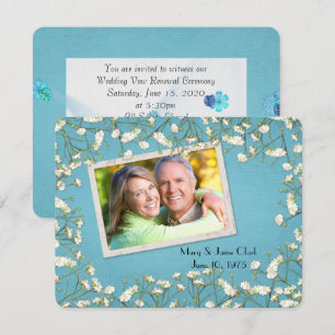 Vow Renewal baby's ademgrens met foto Kaart