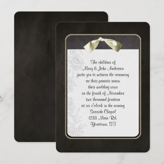 Vow Renewal Black Lijst Kaart (Voorkant / Achterkant)