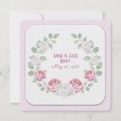 Vow Renewal Ceremony-waterverf roos met adem Kaart (Voorkant)