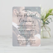 Vow Renewal Elegant Photo Overlay Sequel Wedding Kaart (Staand voorkant)