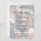 Vow Renewal Elegant Photo Overlay Sequel Wedding Kaart (Voorkant)