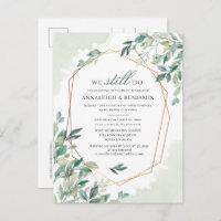 Vow Renewal Eucalyptus Greenery Geometric Wedding
