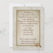 Vow Renewal-floral branch on oval photolijst Kaart (Achterkant)