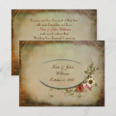 Vow Renewal floral lijst Kaart (Voorkant / Achterkant)