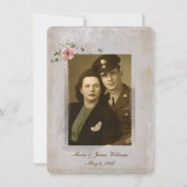 Vow Renewal foto lijst roos bouquet Kaart (Voorkant)