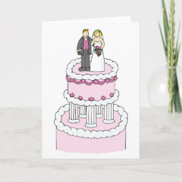 Vow Renewal Gefeliciteerd Cartoon Couple Kaart