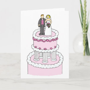 Vow Renewal Gefeliciteerd Cartoon Couple Kaart