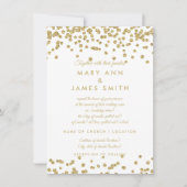 Vow Renewal Gold Faux Glitter Confetti White Kaart (Voorkant)