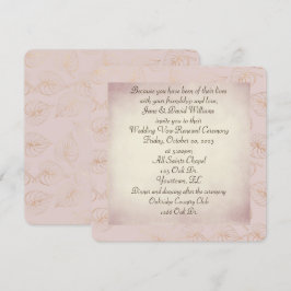 Vow Renewal gold folie leaf op zwarte achtergrond Kaart