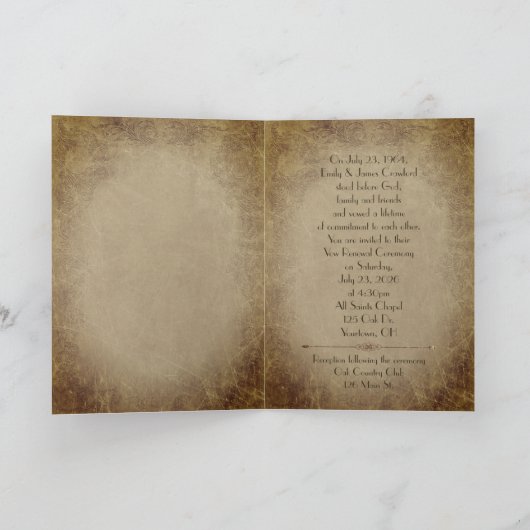 Vow Renewal  huwelijksakte (Binnen)