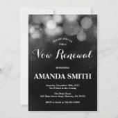Vow Renewal Invitation Card Silver Glitter Kaart (Voorkant)
