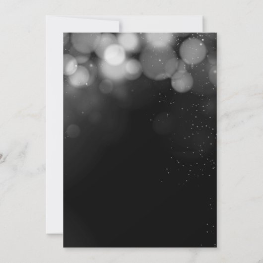 Vow Renewal Invitation Card Silver Glitter Kaart (Achterkant)