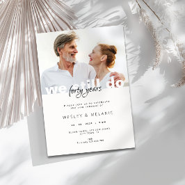 Vow Renewal Invitation - We Still Do with Photo Kaart