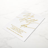 Vow Renewal Invitations Simple Gold Foil Folie Uitnodiging (Gedraaid)