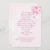 Vow Renewal roze cherry blossom nodig Kaart (Voorkant / Achterkant)