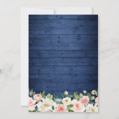 Vow Renewal Rustic Blue String Lights Lace Floral Kaart (Achterkant)