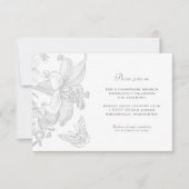 Vow Renewal Silver 25th Jubileum Reception Kaart (Voorkant)