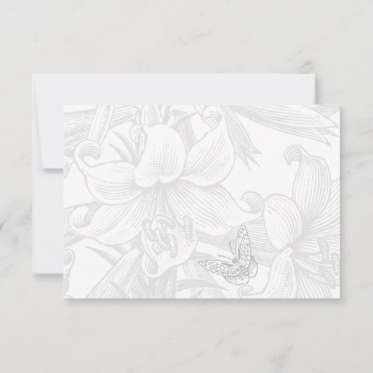 Vow Renewal Silver 25th Jubileum Reception Kaart (Achterkant)