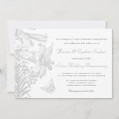 Vow Renewal Silver 25th Wedding Jubileum Kaart (Voorkant)