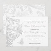 Vow Renewal Silver 25th Wedding Jubileum Kaart (Voorkant / Achterkant)