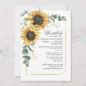 Vow Renewal Sunflower Eucalyptus Greenery Script Kaart (Voorkant)