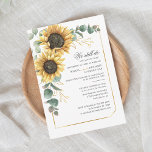 Vow Renewal Sunflower Eucalyptus Greenery Script Kaart<br><div class="desc">Zonnebloem en Eucalyptus Greenery Geometric lijst vow de uitnodiging u kunt gemakkelijk aanpassen met uw details en gelegenheid door de "Personalize"knoop te klikken. Een perfecte kaart voor andere speciale evenementen,  zoals pensioenfondsen,  verjaardagen,  vrijgezellenfeest en nog veel meer.</div>