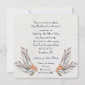 Vow Renewal waterverf florale grens Kaart (Achterkant)