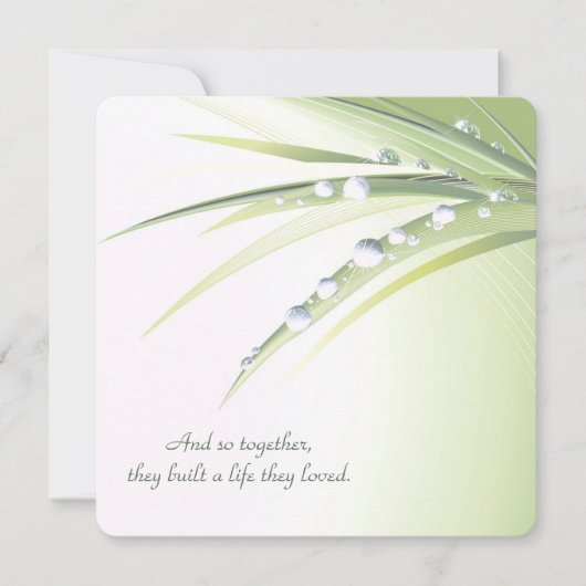 Vow Renewal Wedding dew druppels Kaart (Voorkant)