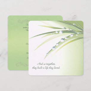 Vow Renewal Wedding dew druppels Kaart