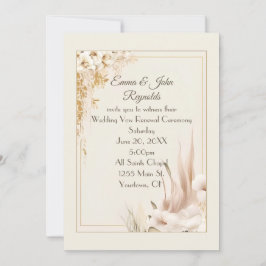 Vow Renewal Wedding Floral Lijst Kaart