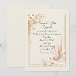 Vow Renewal Wedding Floral Lijst Kaart