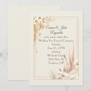 Vow Renewal Wedding Floral Lijst Kaart