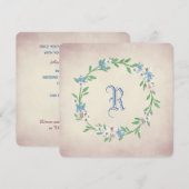 vow-verlenging waterverf met maaltijd en lily kaart (Voorkant / Achterkant)