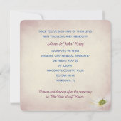 vow-verlenging waterverf met maaltijd en lily kaart (Achterkant)