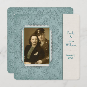 vow vernieuwing  glitter damask foto lijst kaart