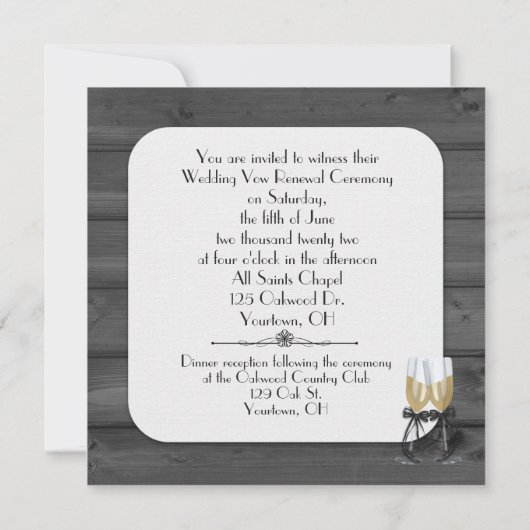 vow vernieuwing - zwart hout met zachte bloemetjes kaart (Achterkant)