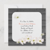 vow vernieuwing - zwart hout met zachte bloemetjes kaart (Voorkant)