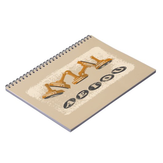 Vowels AEIOU Engelse taal Notitieboek (Linkerzijde)