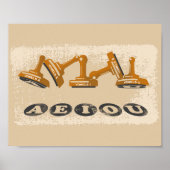 Vowels AEIOU Engelse taal Poster (Voorkant)