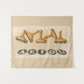 Vowels AEIOU Engelse taal Wandkleed (Voorkant (horizontaal))