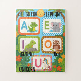 Vowels Learning Puzzle for Kids Legpuzzel