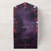 Vows Beyond the Veil – Gothic Wedding Art  All In One Uitnodiging (Buitenkant)