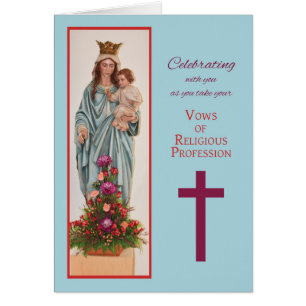 Vows, Nun, Mary die Baby Jezus vasthoudt met Flo