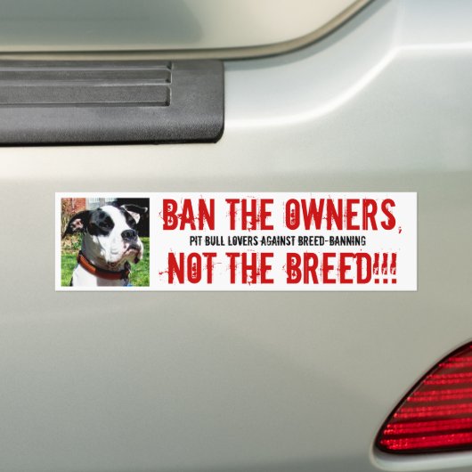 vox1, VERBOD DE EIGENAARS, NIET DE BREED!!!, PIT B Bumpersticker (Op auto)