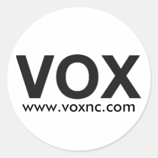 VOX Logo (Sticker) Ronde Sticker (Voorkant)