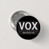 VOX_LogoBLK_HR Ronde Button 3,2 Cm (Voorkant /achterkant)